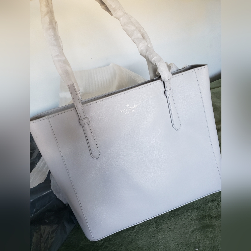NWT Kate Spade light grey medium sized tote bag